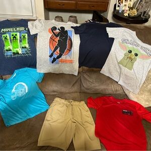 Assorted Graphic T-Shirts and Shorts Set